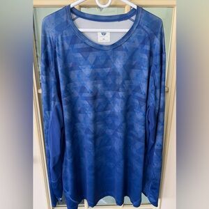 Blue Geometric Men's Shirt